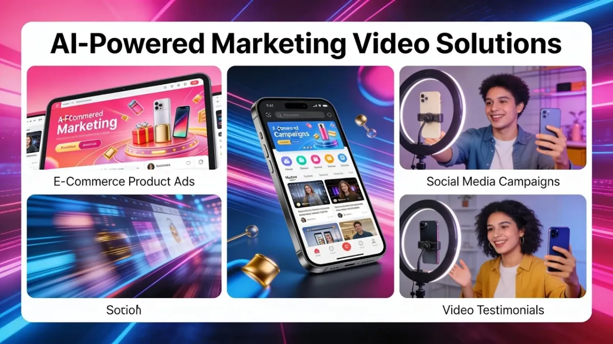 Aplikasi AI UGC video generator di iklan produk e-commerce dan kampanye media sosial