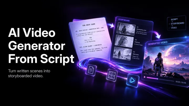 Générateur vidéo IA depuis un script : flux créatif