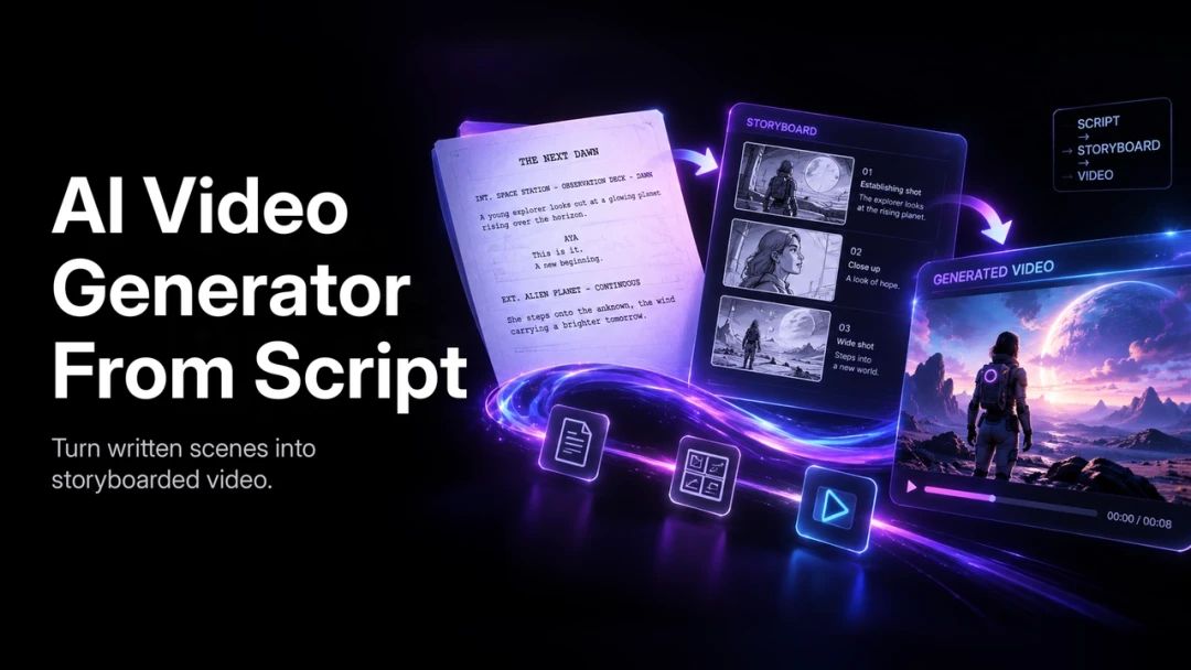 Générateur vidéo IA depuis un script : flux créatif