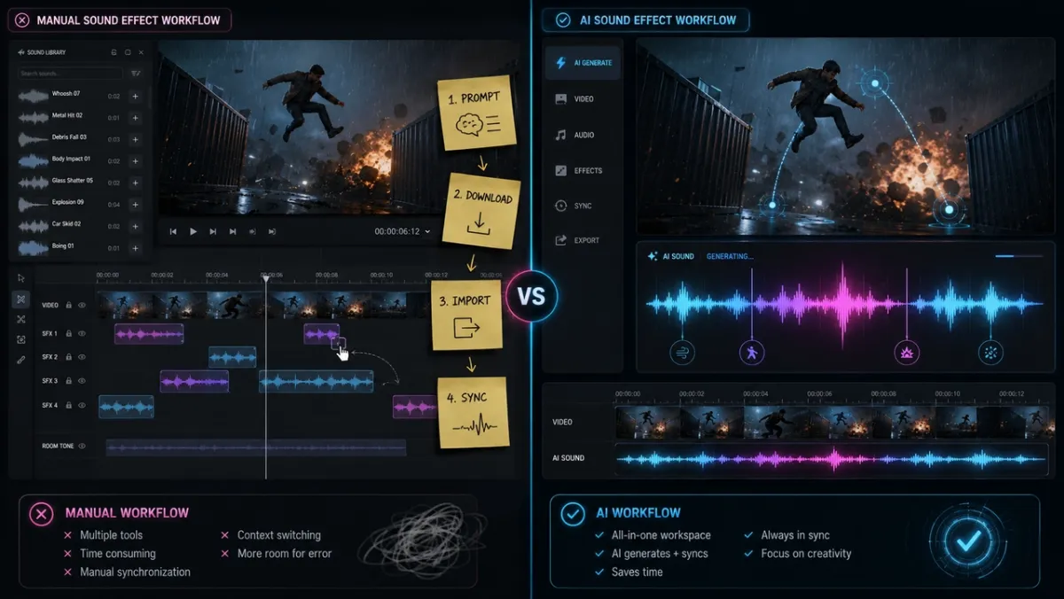 AI sound effect generator decision map for video creators