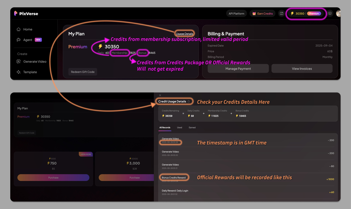 Credit Usage