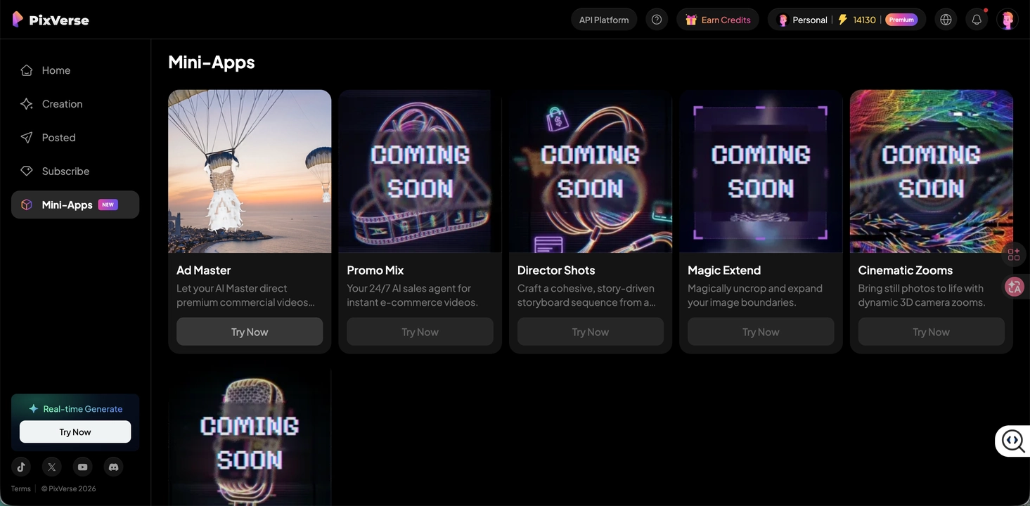 PixVerse Mini Apps