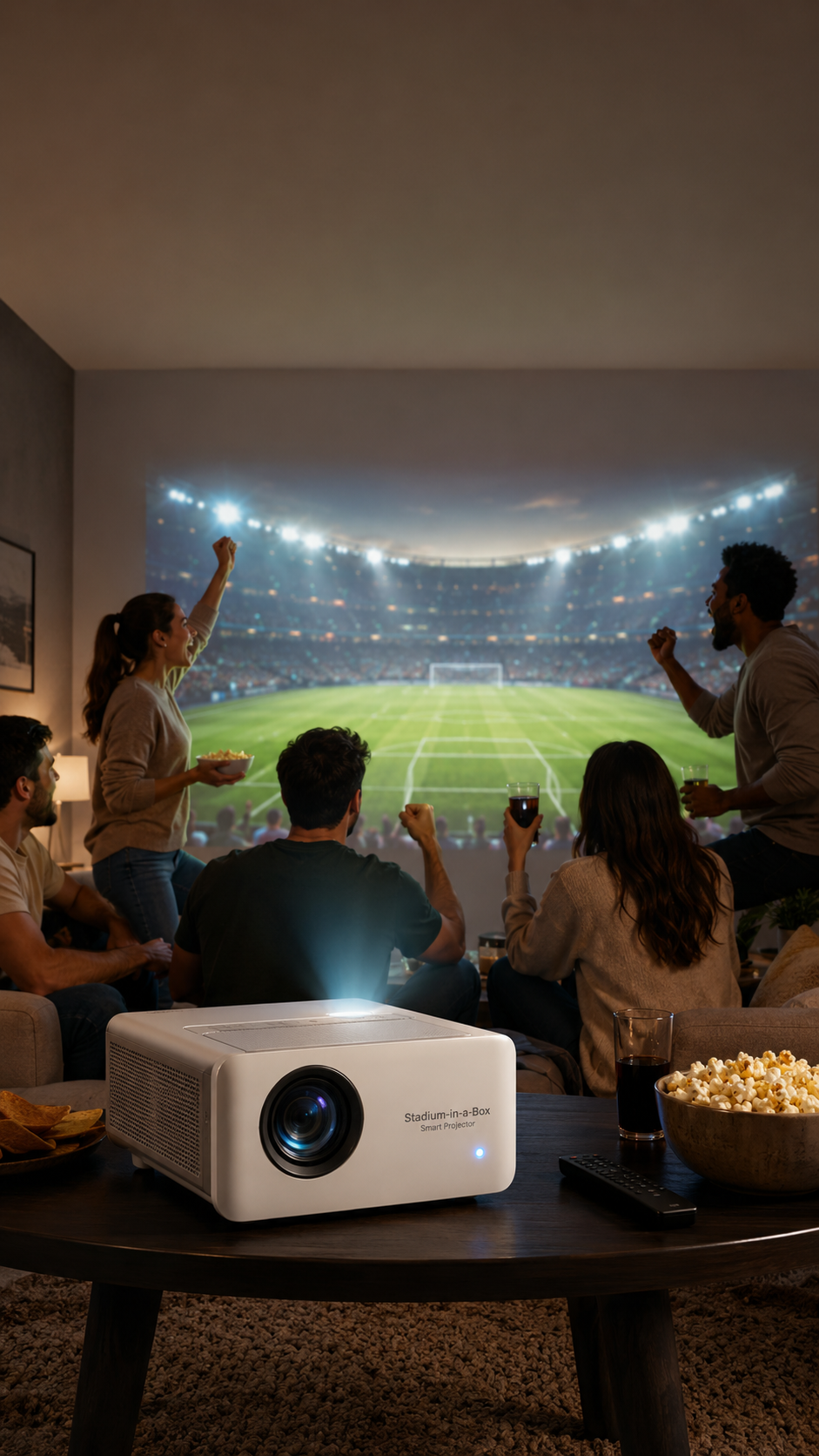 Referensi iklan produk AI proyektor pintar Piala Dunia