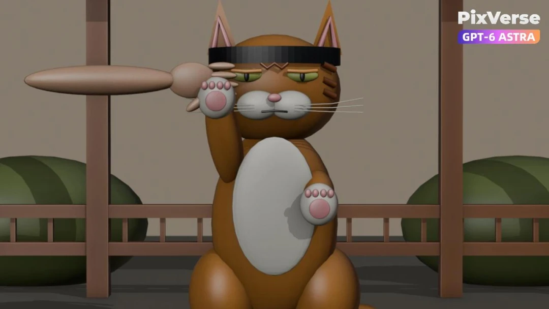 Create a Kung Fu Cat