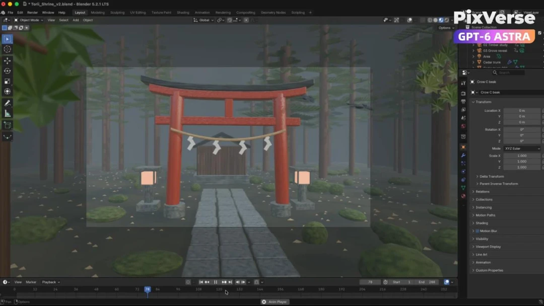 Build a Misty Forest Torii