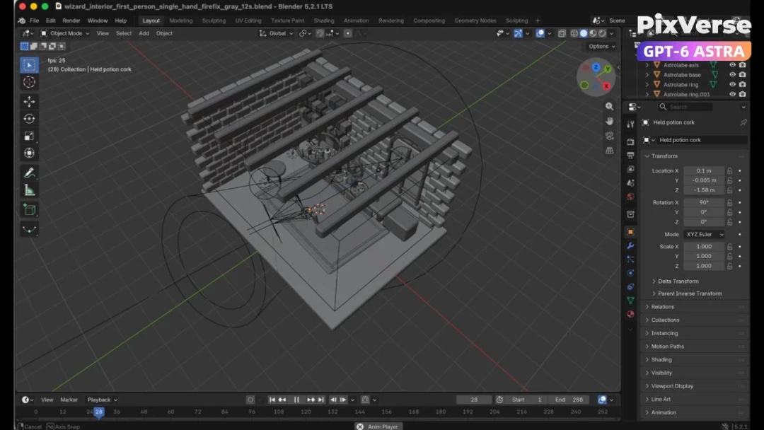 Create a 3D POV Wizard’s Workbench