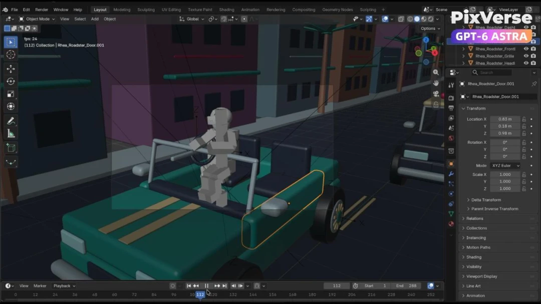 Create a Police Car Pursuit Scene