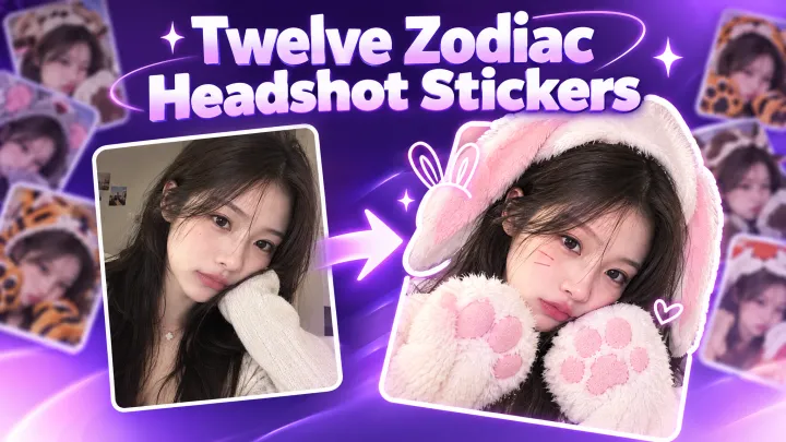 Chinese Zodiac Photo Booth Stickers