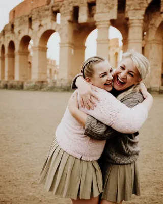 With Mom in Rome